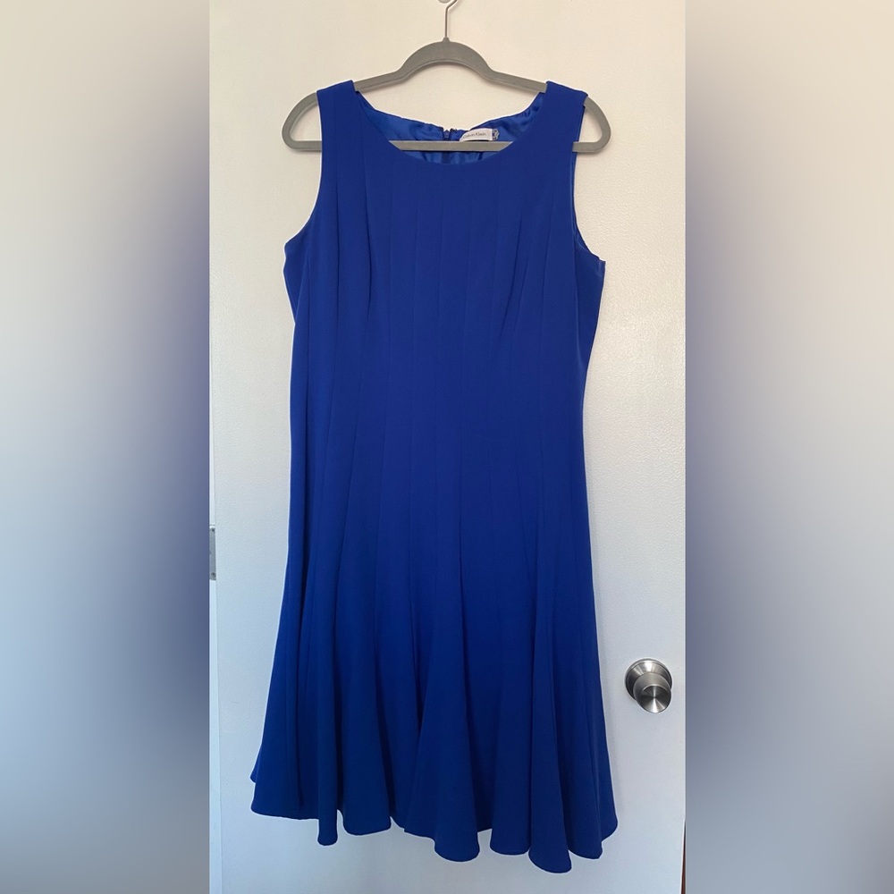Calvin Klein A Line midi dress in blue! Size 14